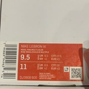 Nike Lebron IX Regal Pink/Multi-Color